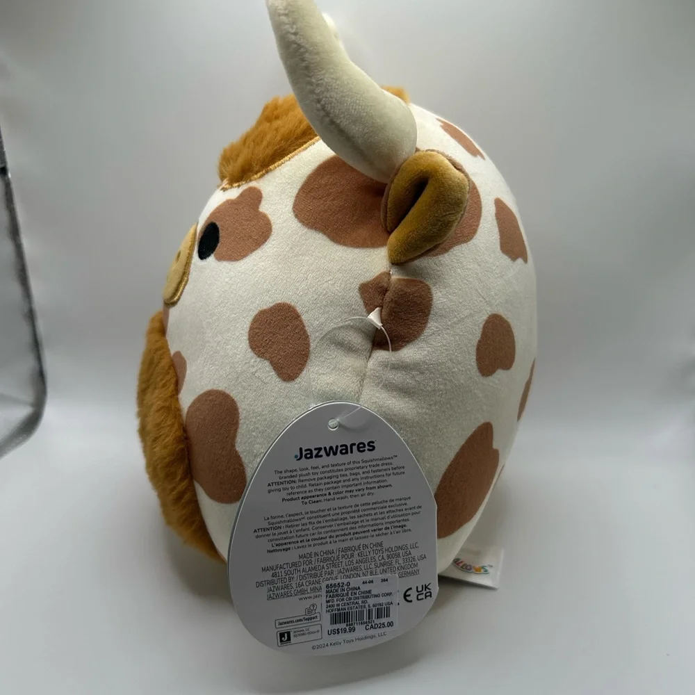 Squishmallows Brown and Cream Cow 🐮 Plush